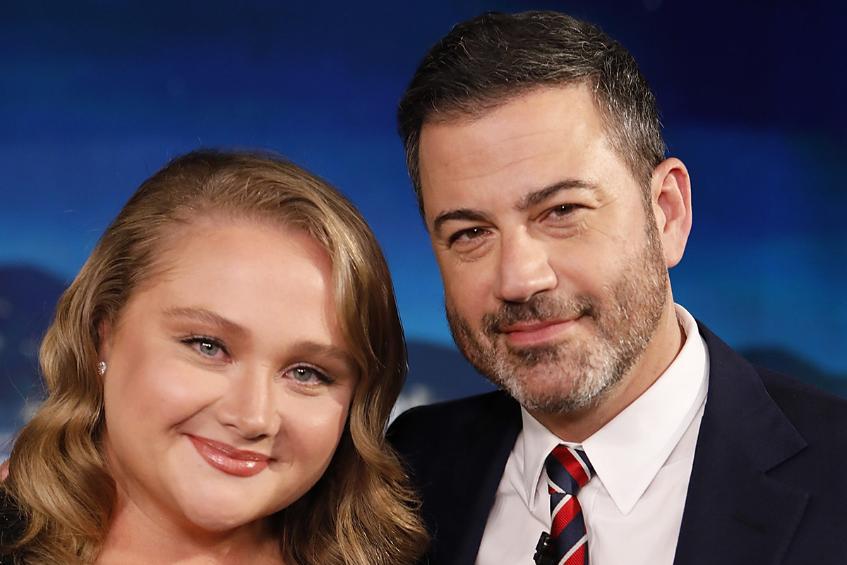 Danielle Macdonald with Jimmy Kimmel