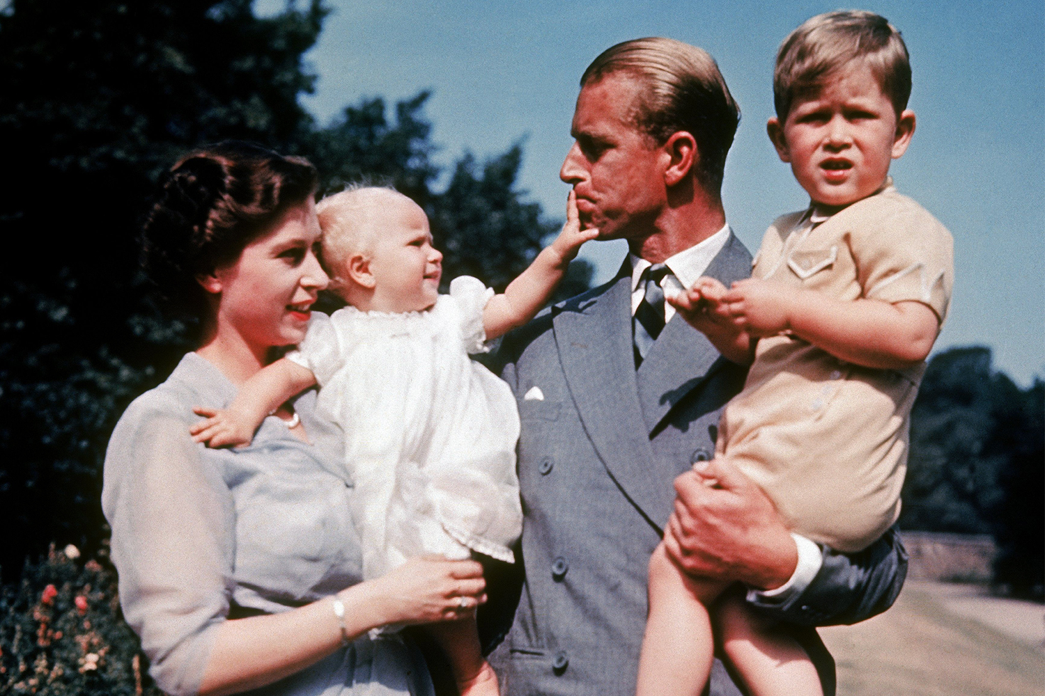 Queen Elizabeth, Prince Philip and Prince Charles
