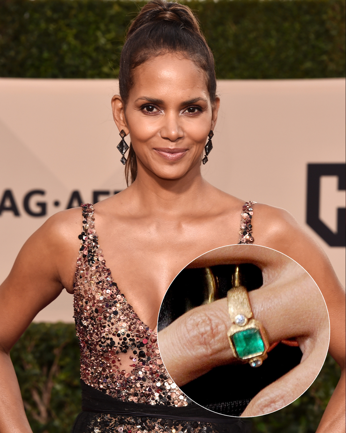 Halle Berry engagement ring.