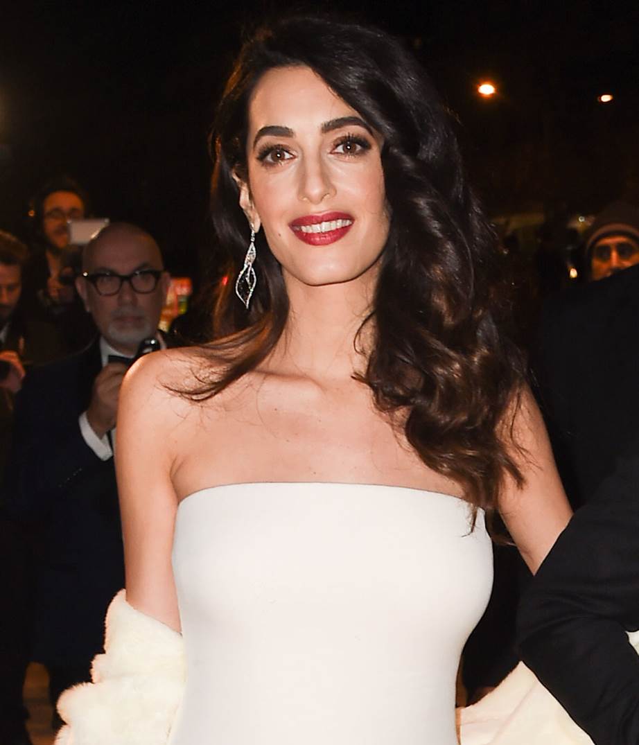 Amal Clooney pictured in February 2017 at the Cesar Dinner at Le Fouquet's in Paris.