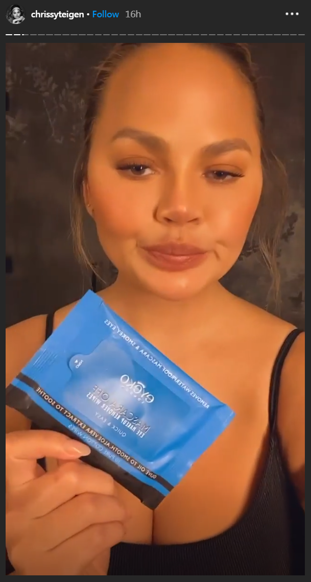 Chrissy Teigen's nighttime skincare routine