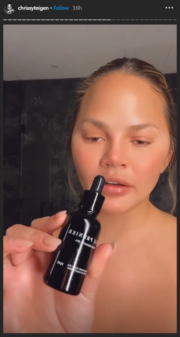 Chrissy Teigen face oil