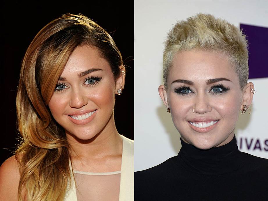 Celebrities pixie hair transformation