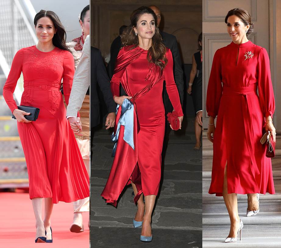 Royal women wearing dresses