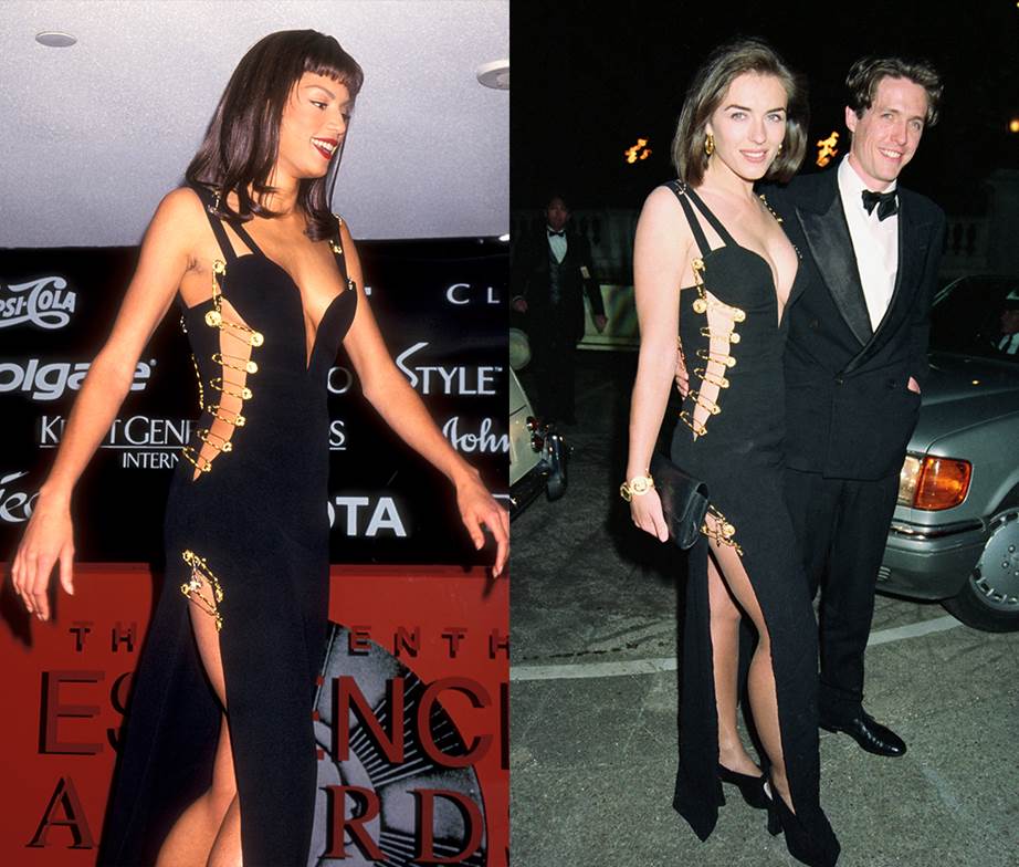 elizabeth hurley versace dress celebrities wearing the same dress