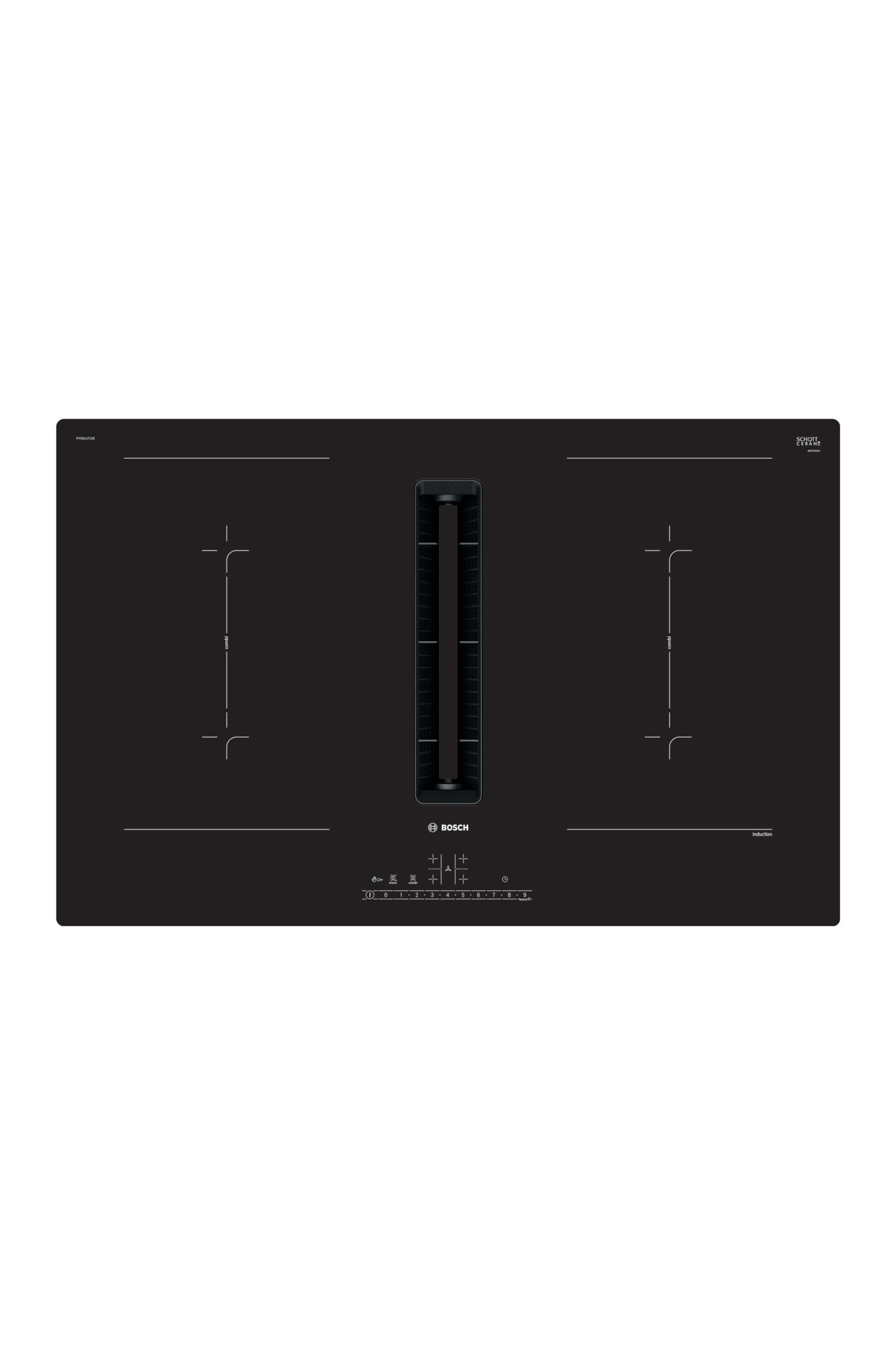 Bosch Series 6 cooktop with integrated ventilation