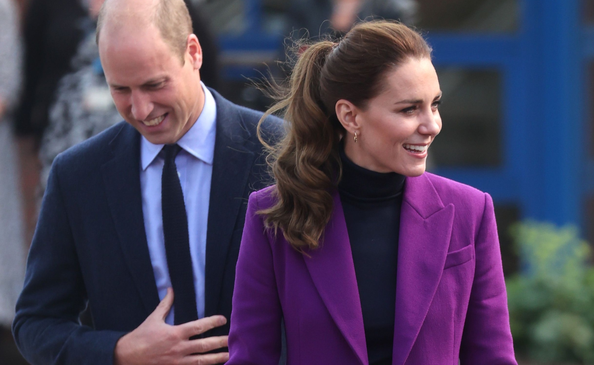 Kate Middleton Wears A Purple Pant Suit Mere Hours After Red Carpet ...